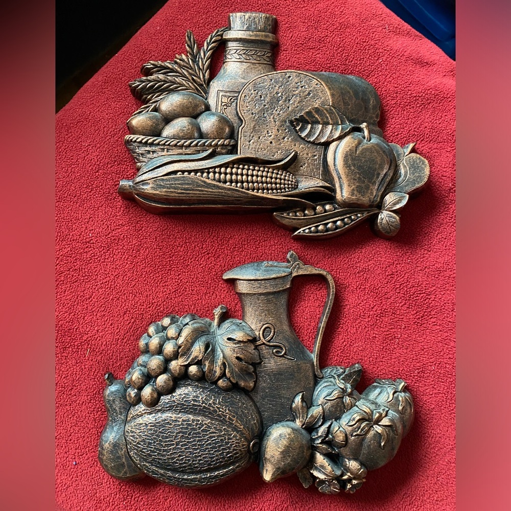 Pair of Resin Fruit Art Wall Decor